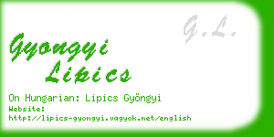 gyongyi lipics business card