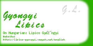 gyongyi lipics business card